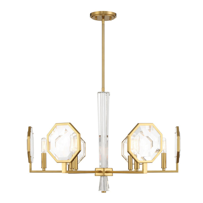 Savoy House 1-2216-6-322 Six Light Chandelier, Warm Brass