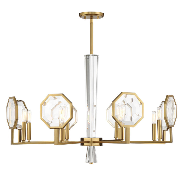 Savoy House 1-2218-8-322 Eight Light Chandelier, Warm Brass