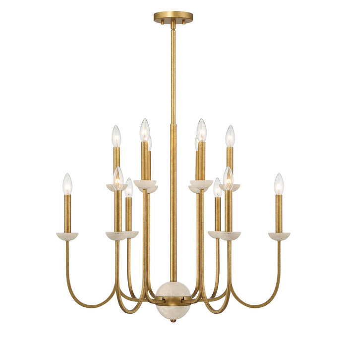 Savoy House 1-2294-12-262 12 Light Chandelier, Antique Gold
