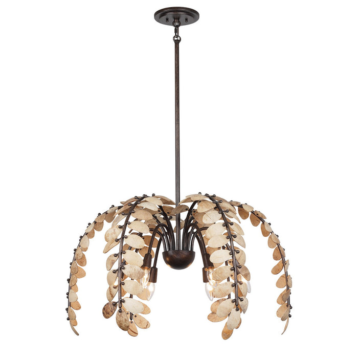 Savoy House 1-2579-6-26 Six Light Chandelier, Champagne Mist with Coconut Shell