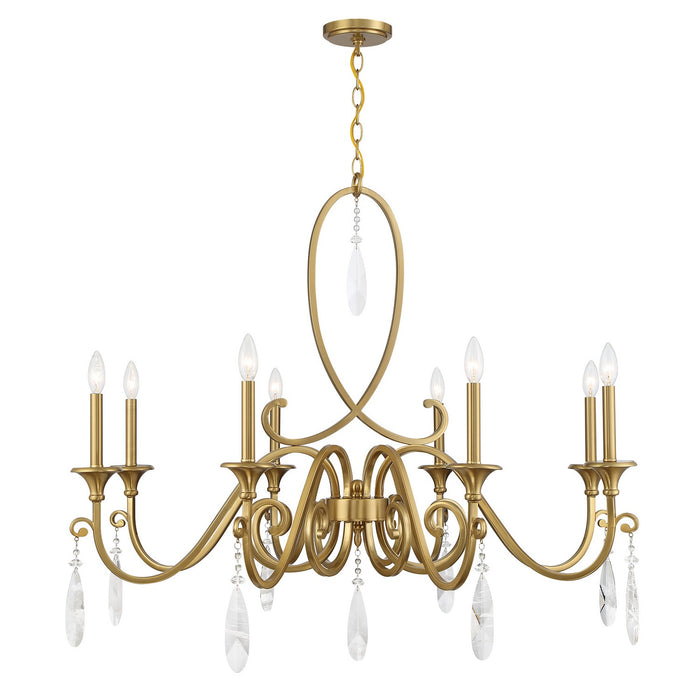 Savoy House 1-2702-8-322 Eight Light Chandelier, Warm Brass