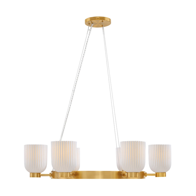 Savoy House 1-3170-6-322 Six Light Chandelier, Warm Brass