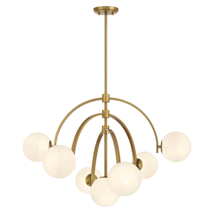 Savoy House 1-3319-7-322 Seven Light Chandelier, Warm Brass