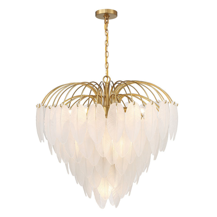 Savoy House 1-3504-9-322 Nine Light Chandelier, Warm Brass