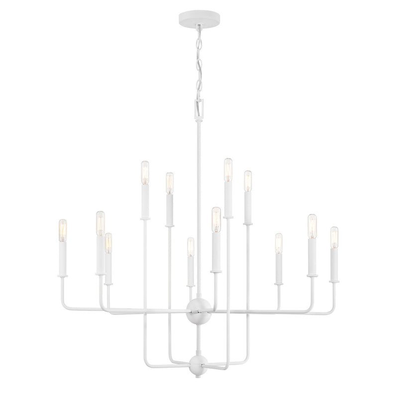 Savoy House 1-4046-12-83 12 Light Chandelier, Bisque White