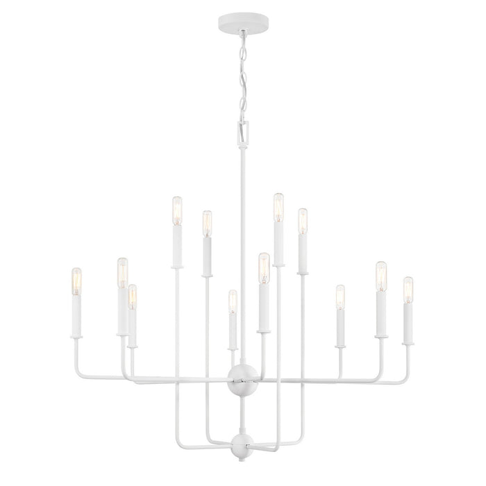 Savoy House 1-4046-12-83 12 Light Chandelier, Bisque White