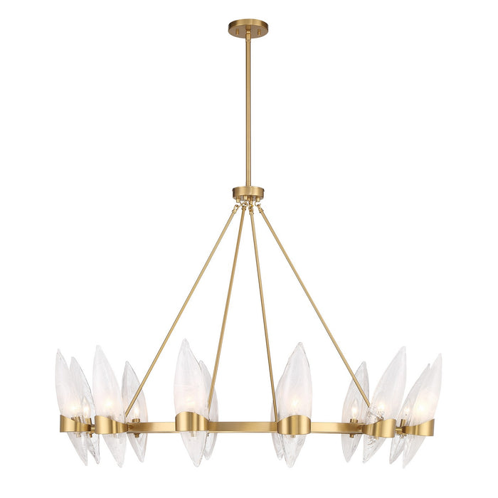 Savoy House 1-5504-12-322 12 Light Chandelier, Warm Brass