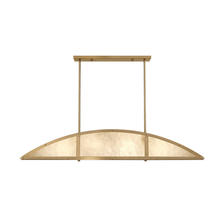 Savoy House 1-6219-4-322 Four Light Linear Chandelier, Warm Brass