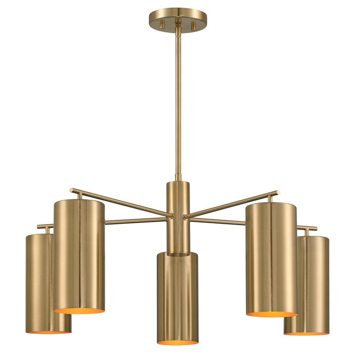 Savoy House 1-6508-5-127 Five Light Chandelier, Noble Brass