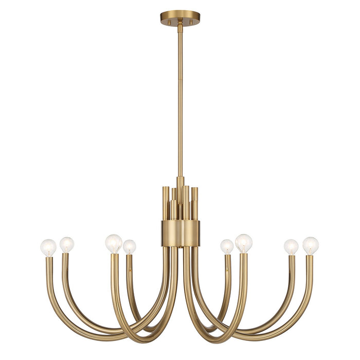 Savoy House 1-6680-8-127 Eight Light Chandelier, Noble Brass