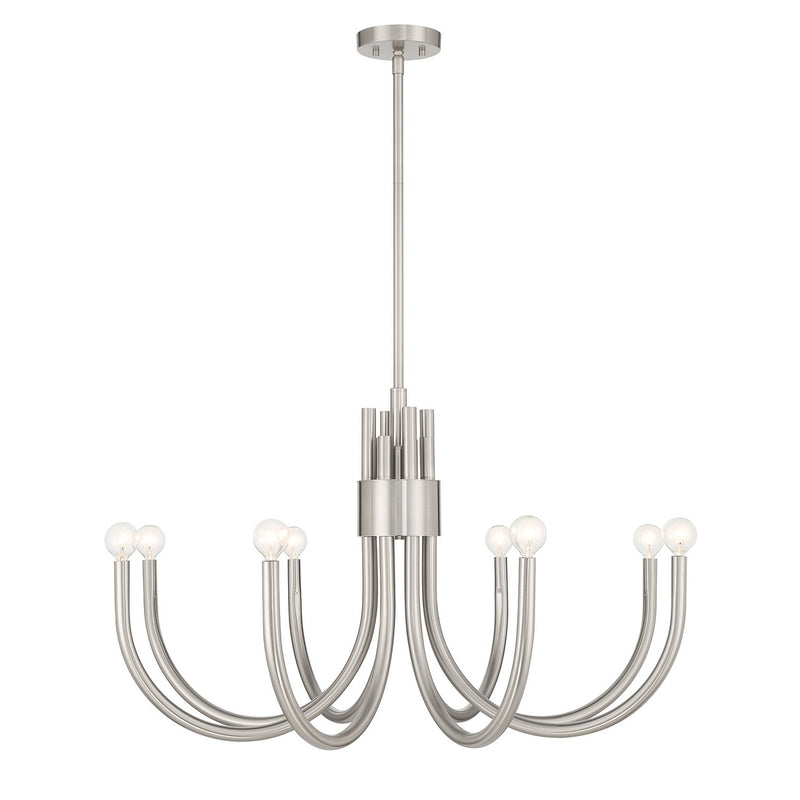 Savoy House 1-6680-8-SN Eight Light Chandelier, Satin Nickel