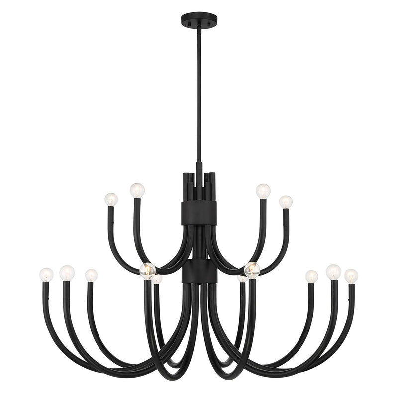 Savoy House 1-6682-15-89 15 Light Chandelier, Matte Black