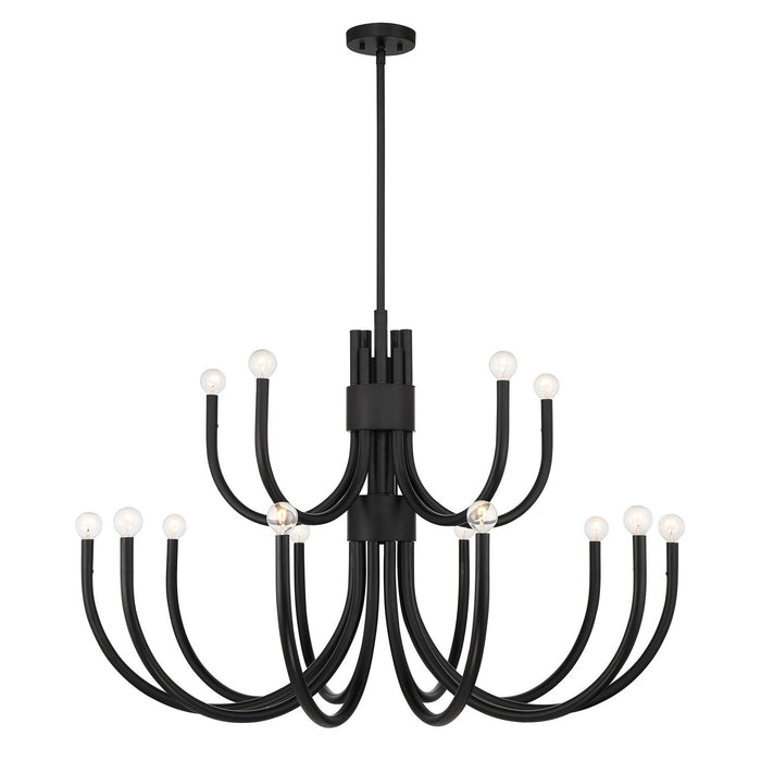 Savoy House 1-6682-15-89 15 Light Chandelier, Matte Black