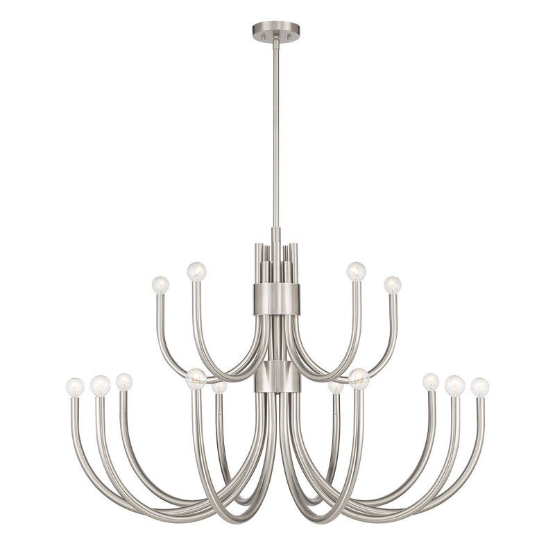 Savoy House 1-6682-15-SN 15 Light Chandelier, Satin Nickel