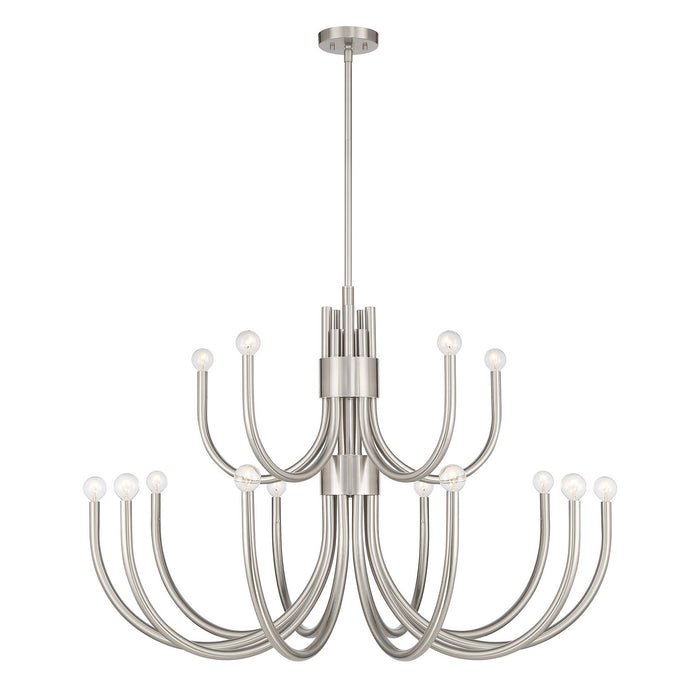Savoy House 1-6682-15-SN 15 Light Chandelier, Satin Nickel