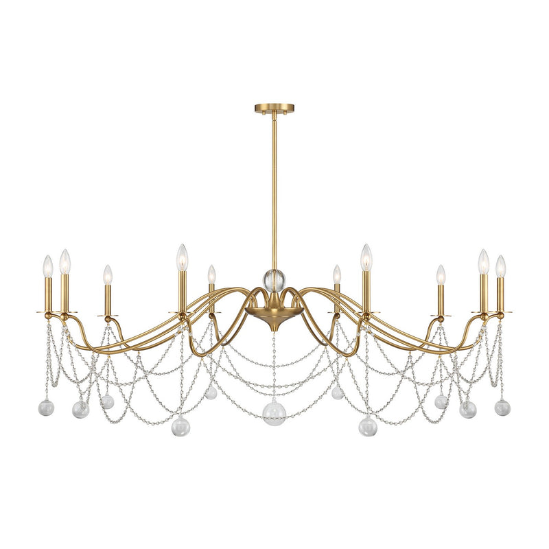 Savoy House 1-7504-10-322 Ten Light Chandelier, Warm Brass