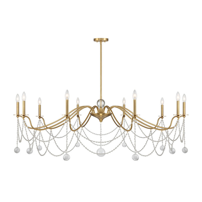 Savoy House 1-7504-10-322 Ten Light Chandelier, Warm Brass