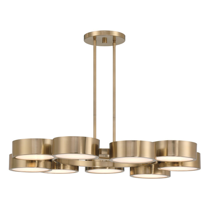 Savoy House 1-7508-9-127 LED Chandelier, Noble Brass
