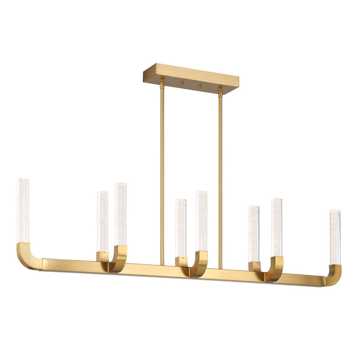 Savoy House 1-8951-8-322 LED Linear Chandelier, Warm Brass
