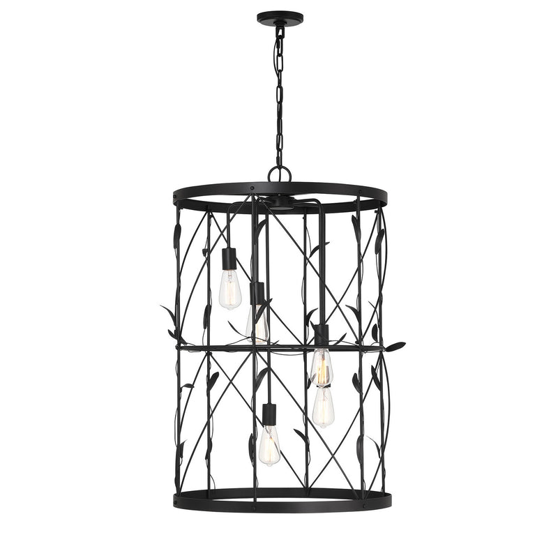 Savoy House 3-6599-5-89 Five Light Pendant, Matte Black