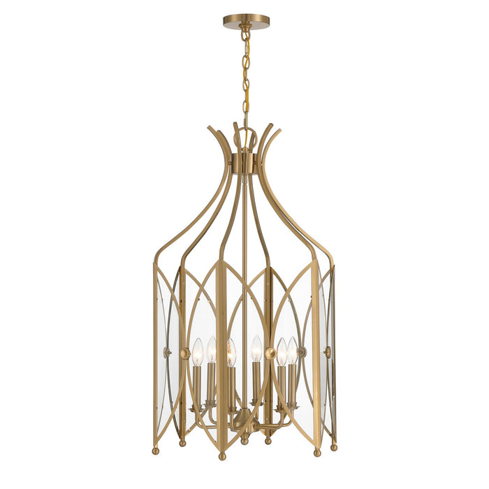 Savoy House 3-6802-6-127 Six Light Pendant, Noble Brass