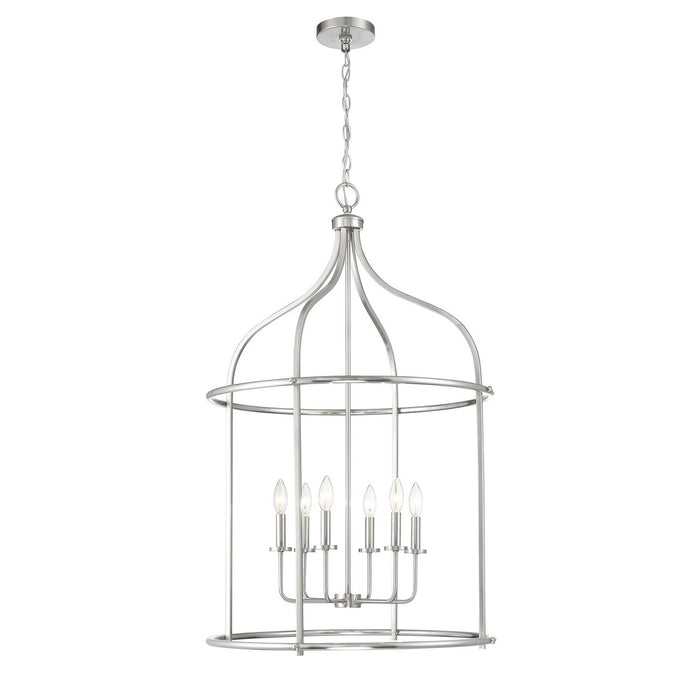 Savoy House 3-7388-6-SN Six Light Pendant, Satin Nickel