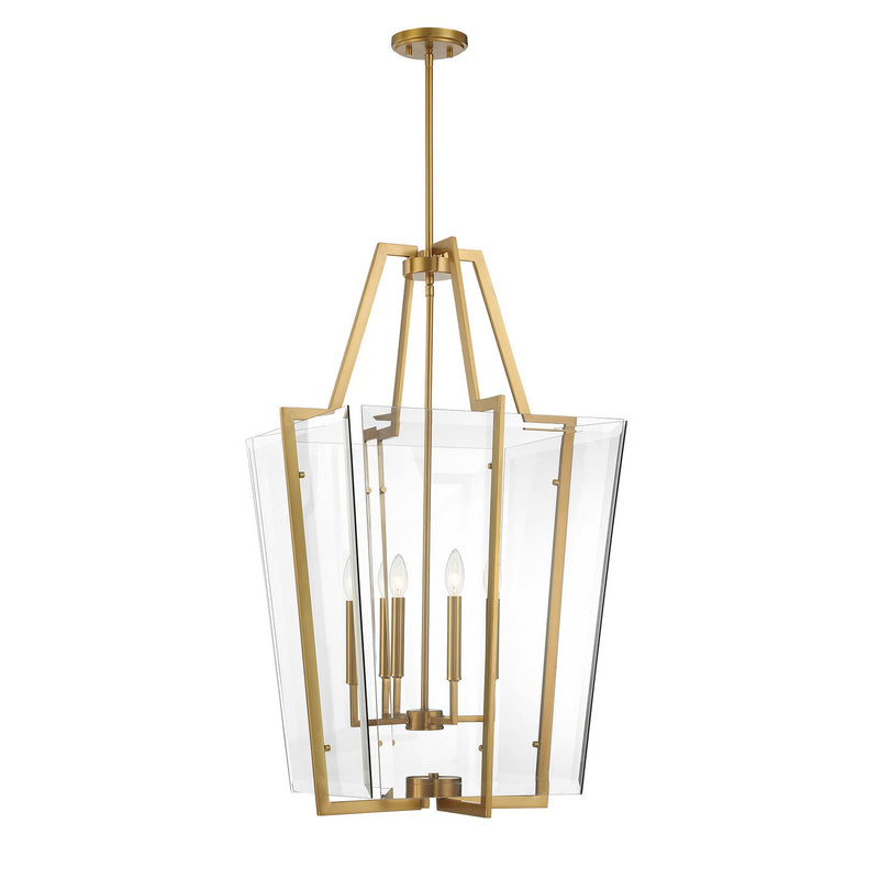 Savoy House 3-9950-4-322 Four Light Pendant, Warm Brass