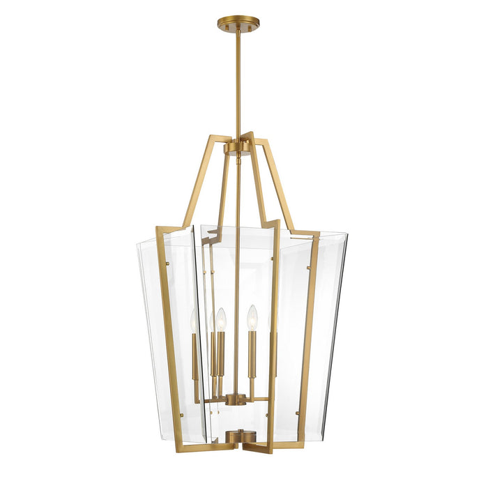 Savoy House 3-9950-4-322 Four Light Pendant, Warm Brass