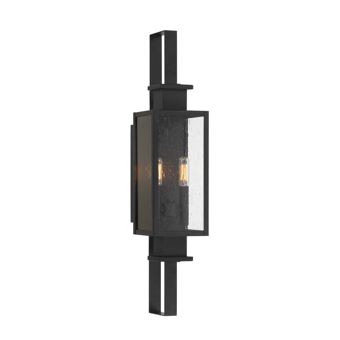 Savoy House 5-826-BK Two Light Outdoor Wall Lantern, Matte Black