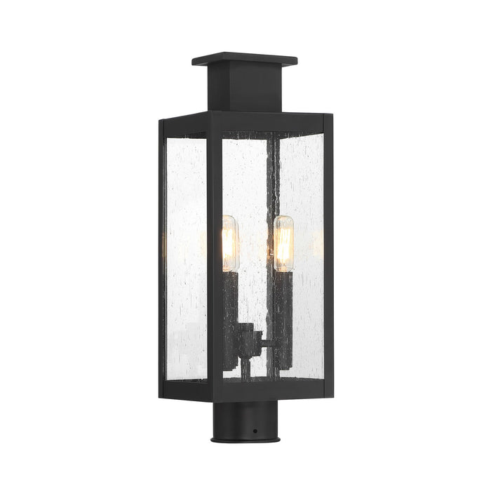 Savoy House 5-828-BK Three Light Outdoor Post Lantern, Matte Black