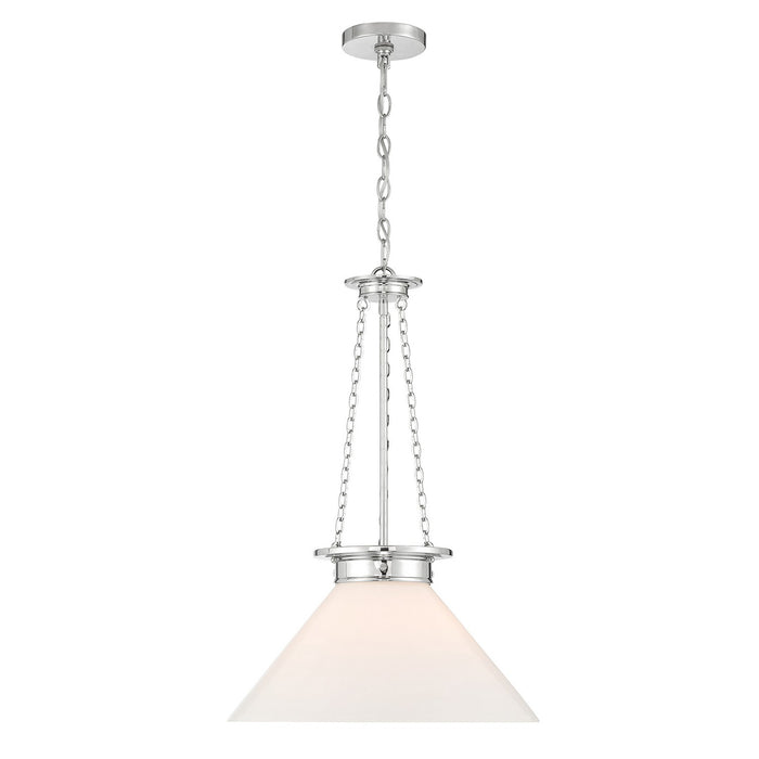 Savoy House 7-1011-1-109 One Light Pendant, Polished Nickel