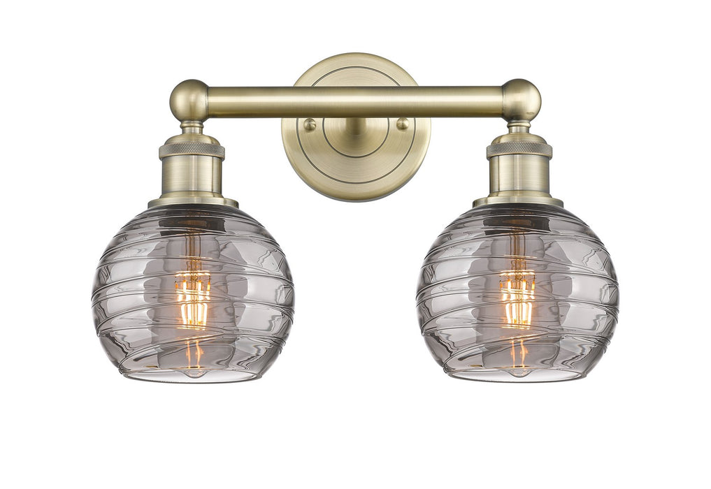 Innovations 616-2W-AB-G1213-6SM Two Light Bath Vanity, Antique Brass