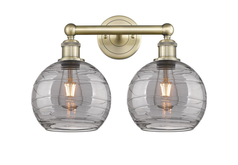 Innovations 616-2W-AB-G1213-8SM Two Light Bath Vanity, Antique Brass