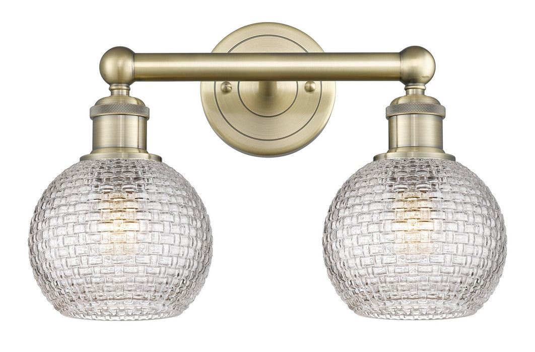 Innovations 616-2W-AB-G122C-6CL Two Light Bath Vanity, Antique Brass