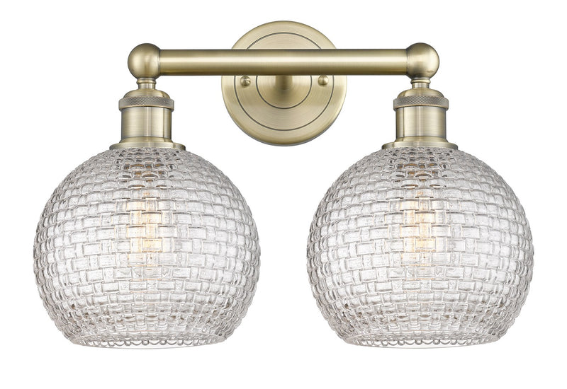 Innovations 616-2W-AB-G122C-8CL Two Light Bath Vanity, Antique Brass