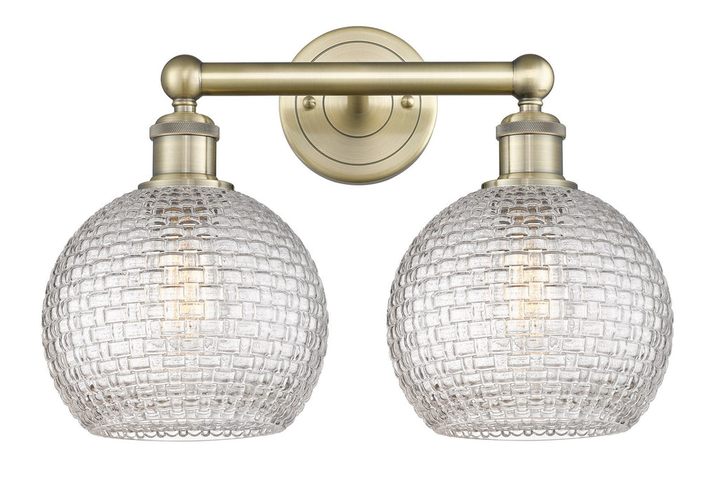 Innovations 616-2W-AB-G122C-8CL Two Light Bath Vanity, Antique Brass