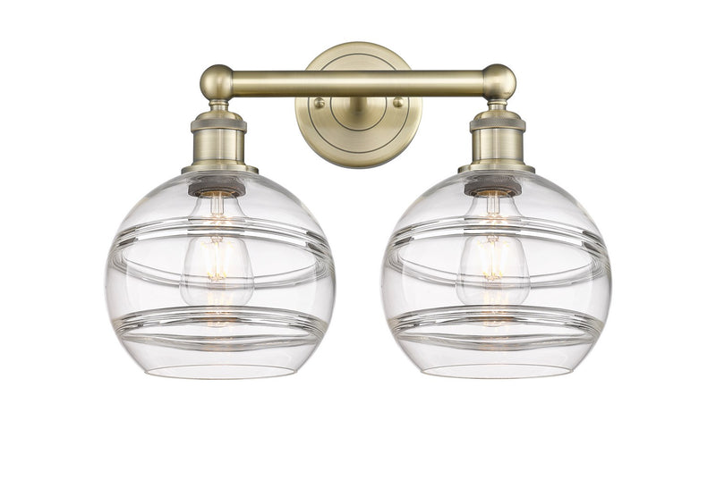 Innovations 616-2W-AB-G556-8CL Two Light Bath Vanity, Antique Brass