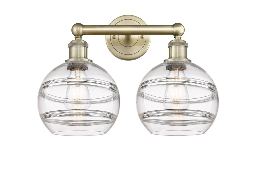 Innovations 616-2W-AB-G556-8CL Two Light Bath Vanity, Antique Brass
