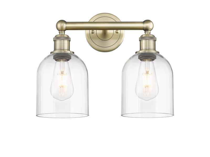 Innovations 616-2W-AB-G558-6CL Two Light Bath Vanity, Antique Brass