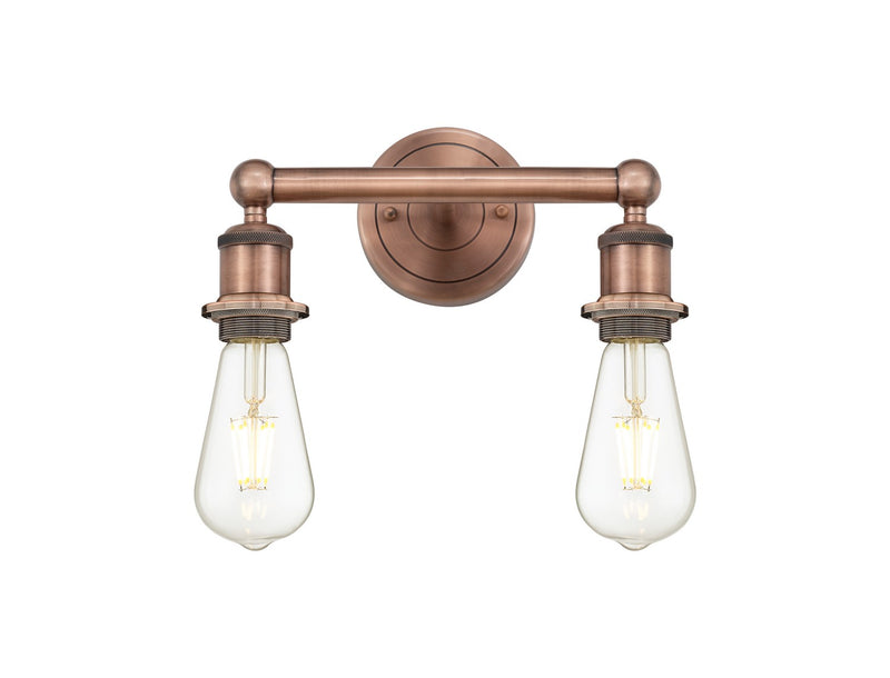 Innovations 616-2W-AC Two Light Bath Vanity, Antique Copper