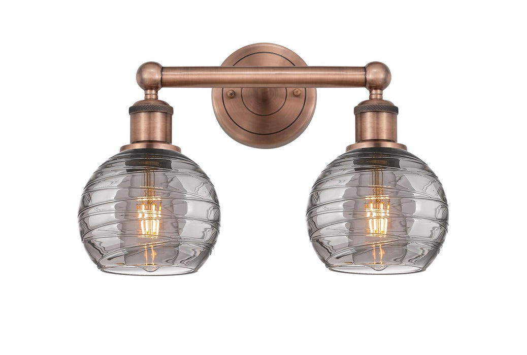 Innovations 616-2W-AC-G1213-6SM Two Light Bath Vanity, Antique Copper