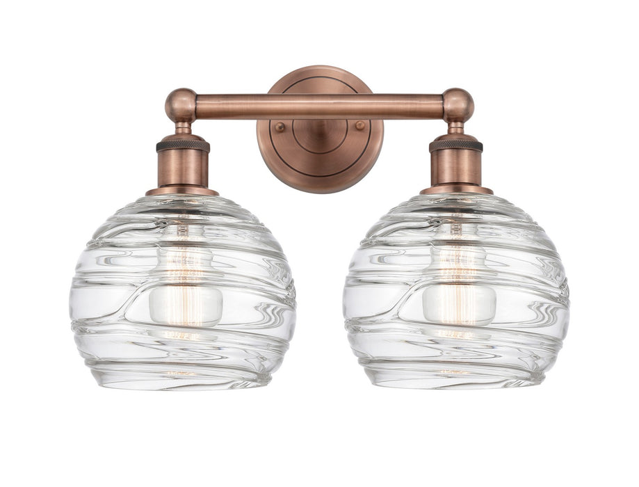 Innovations 616-2W-AC-G1213-8 Two Light Bath Vanity, Antique Copper