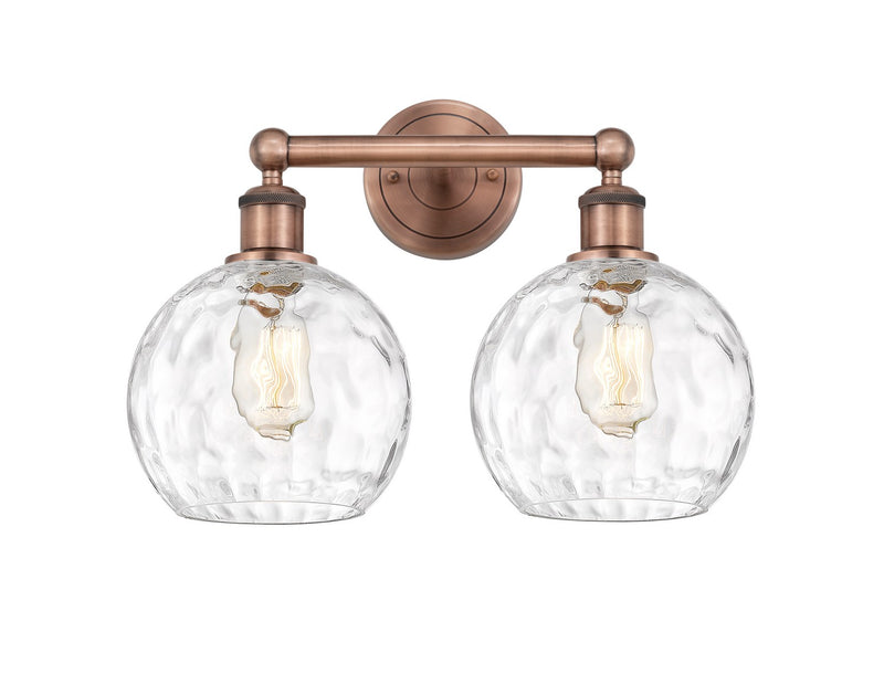 Innovations 616-2W-AC-G1215-8 Two Light Bath Vanity, Antique Copper