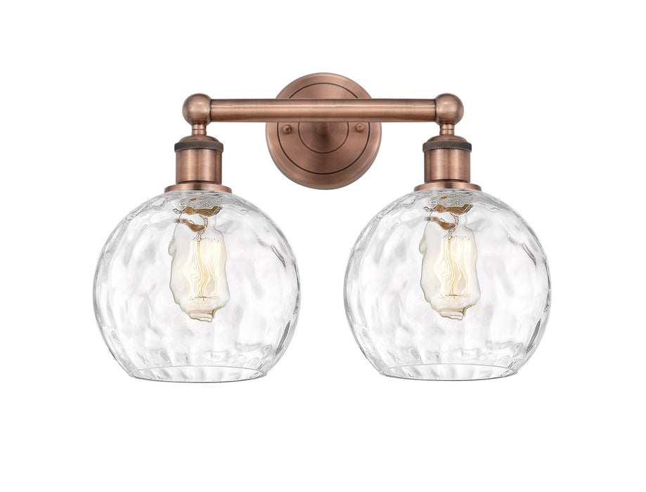 Innovations 616-2W-AC-G1215-8 Two Light Bath Vanity, Antique Copper