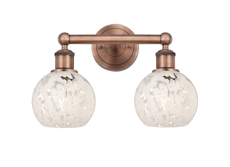 Innovations 616-2W-AC-G1216-6WM LED Bath Vanity, Antique Copper