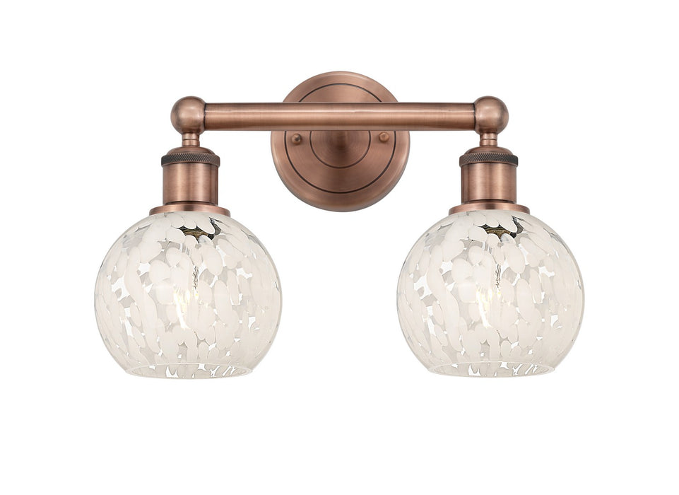 Innovations 616-2W-AC-G1216-6WM LED Bath Vanity, Antique Copper