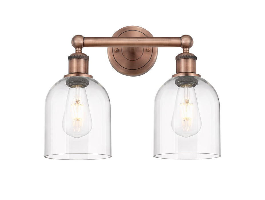 Innovations 616-2W-AC-G558-6CL Two Light Bath Vanity, Antique Copper