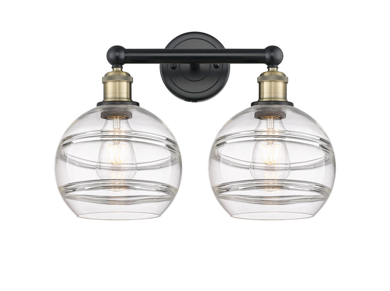 Innovations 616-2W-BAB-G556-8CL Two Light Bath Vanity, Black Antique Brass