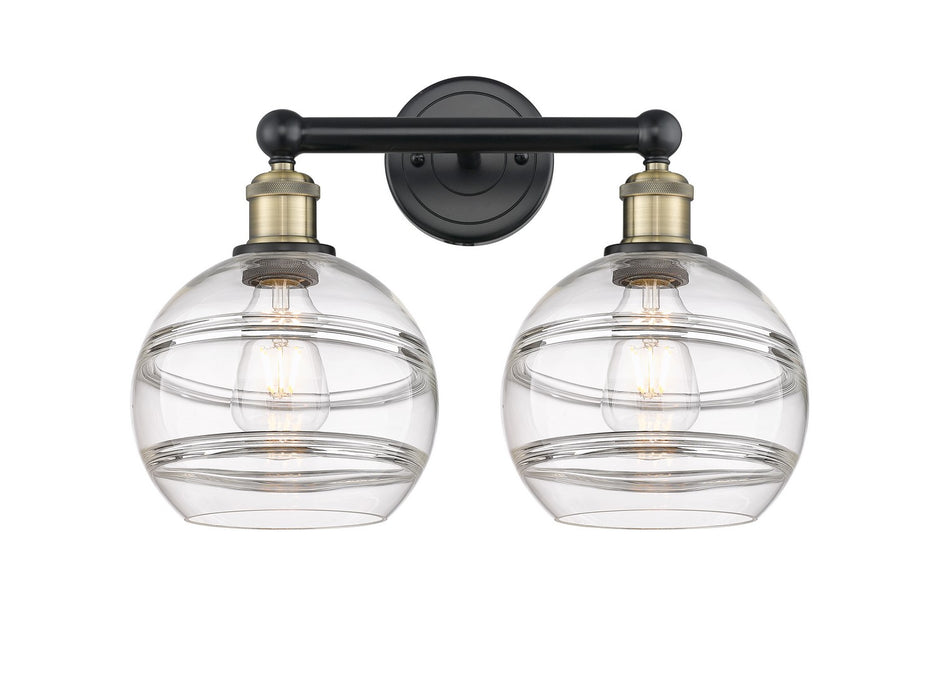 Innovations 616-2W-BAB-G556-8CL Two Light Bath Vanity, Black Antique Brass