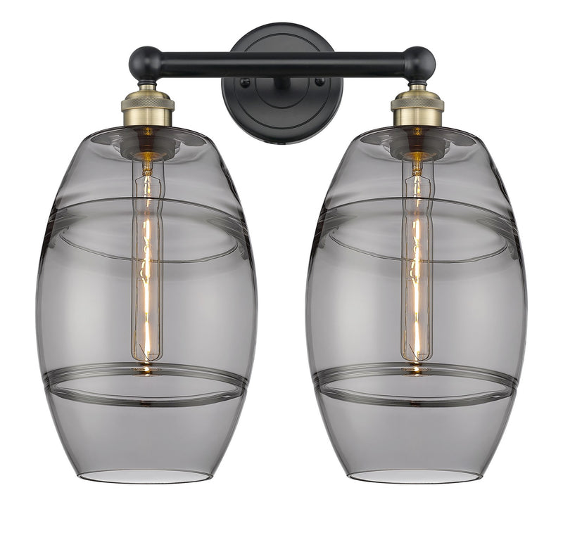 Innovations 616-2W-BAB-G557-8SM Two Light Bath Vanity, Black Antique Brass
